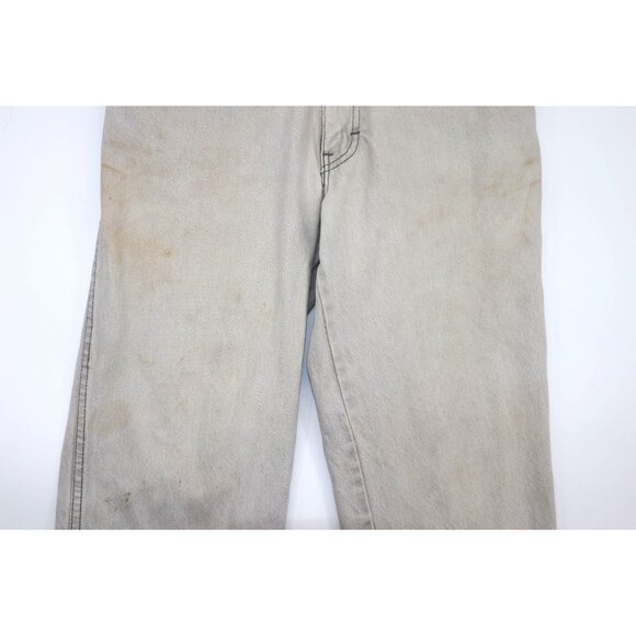 Retro Sasson Mens Light Faded Denim Jeans 1980s Vintage Straight Leg Distressed - Picture 8 of 14